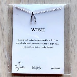 Gold Dipped Wish Bone Necklace